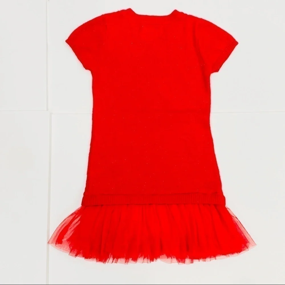 NWOT Justice Girls Red Sequin Drop Waist Sweater Dress